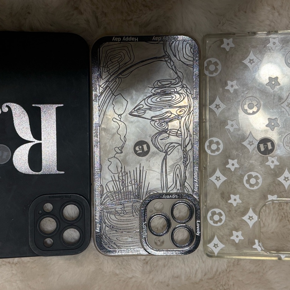 Black and Silver iPhone Covers with Artistic Design